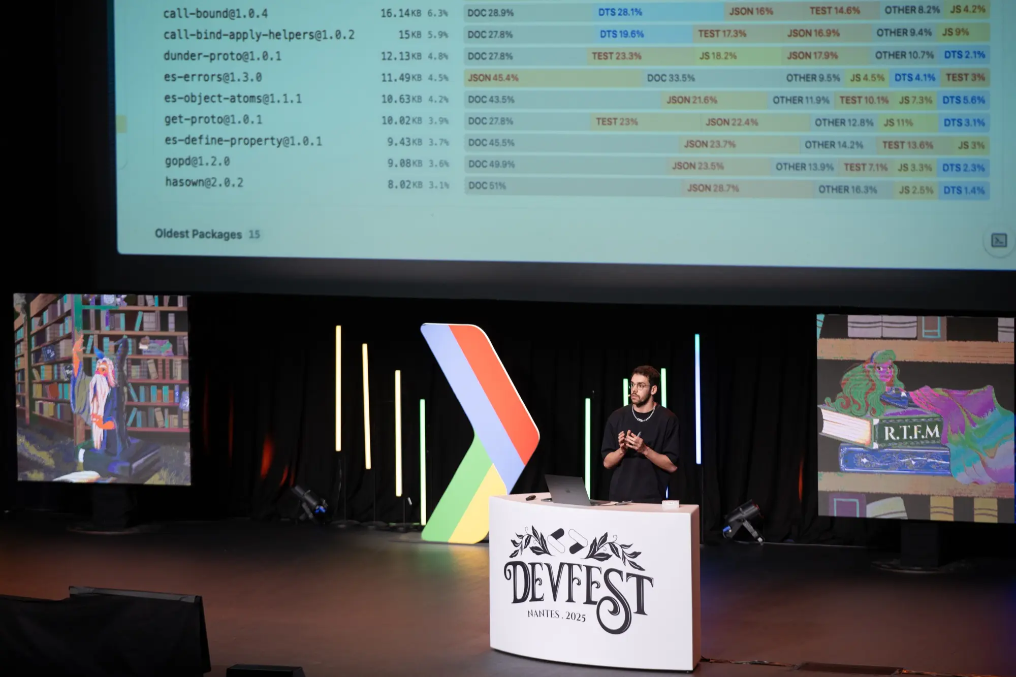 Estéban présentant au DevFest Nantes 2025.