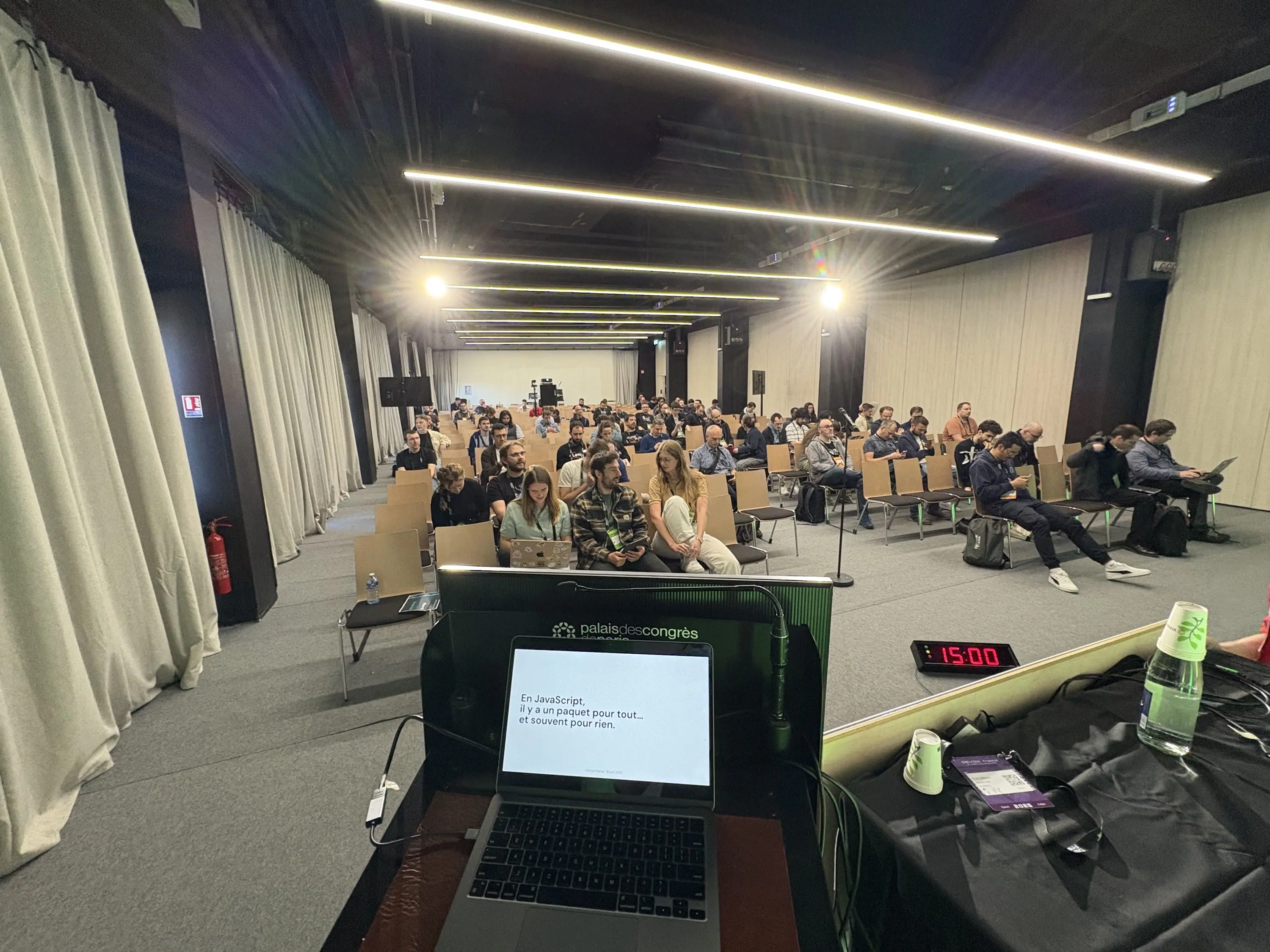Photo du public pendant ma présentation.