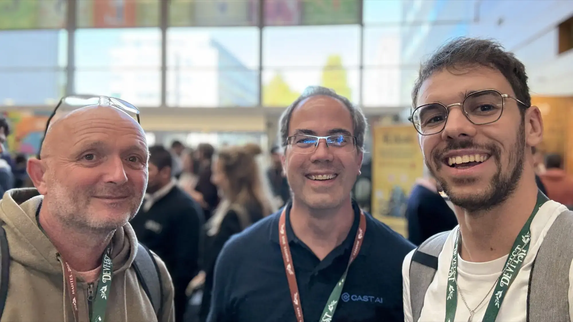 Stéphane, Xavier and me during DevFest Nantes