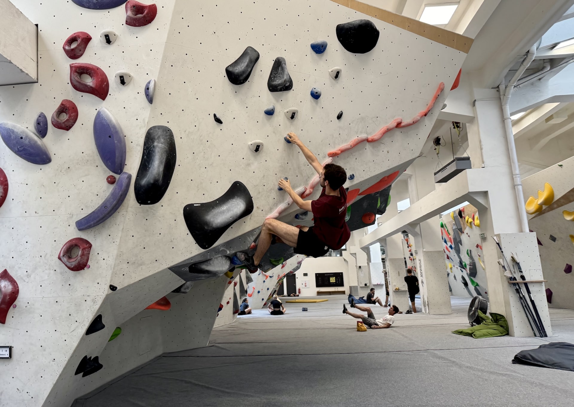 Me, enjoying bouldering (Photo from Daniel Roe).