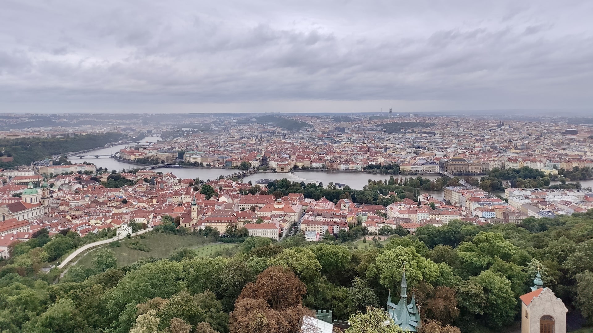 The view from the Petrin Tower.