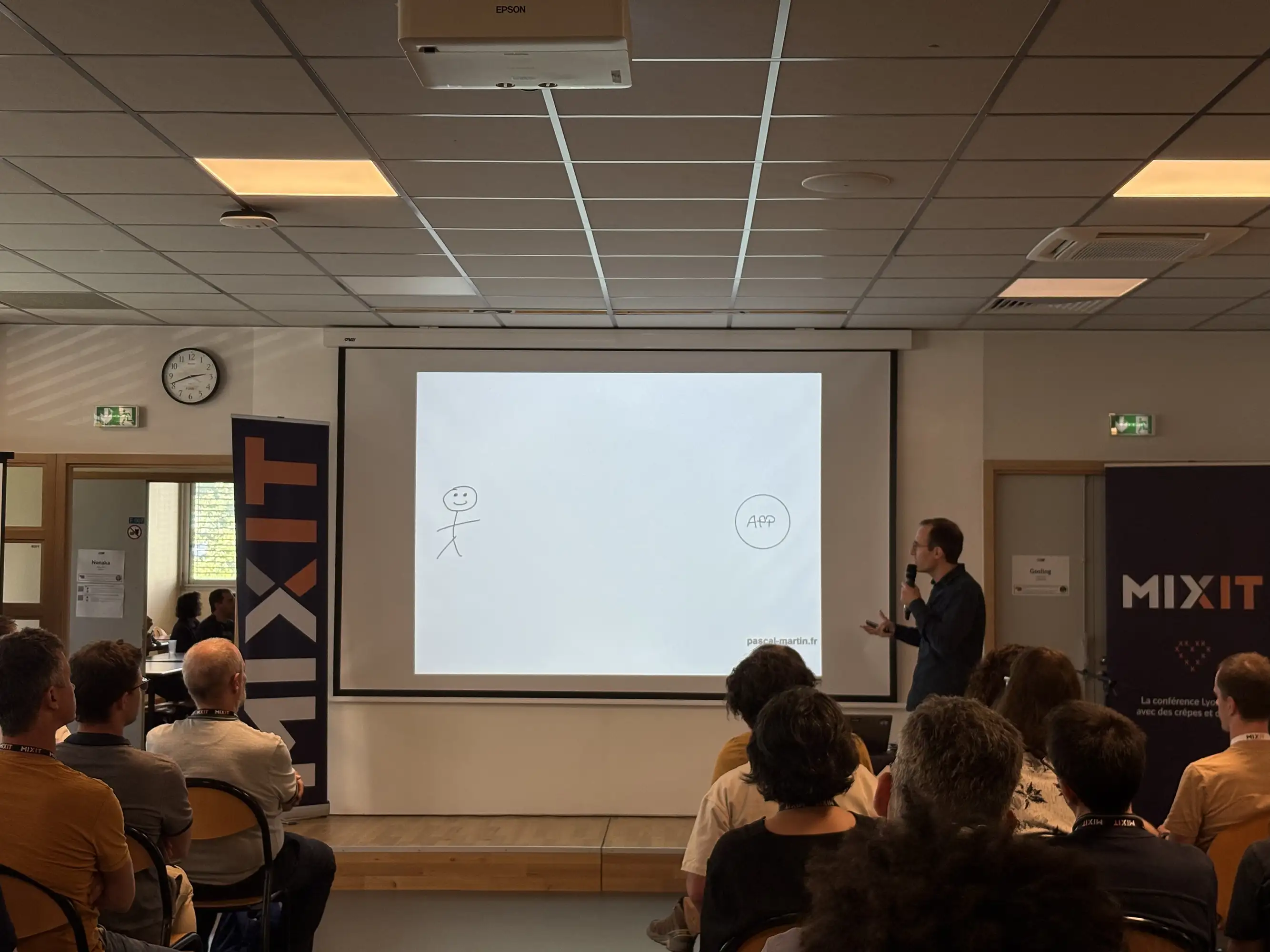 Photo de Pascal Martin lors de son intervention.